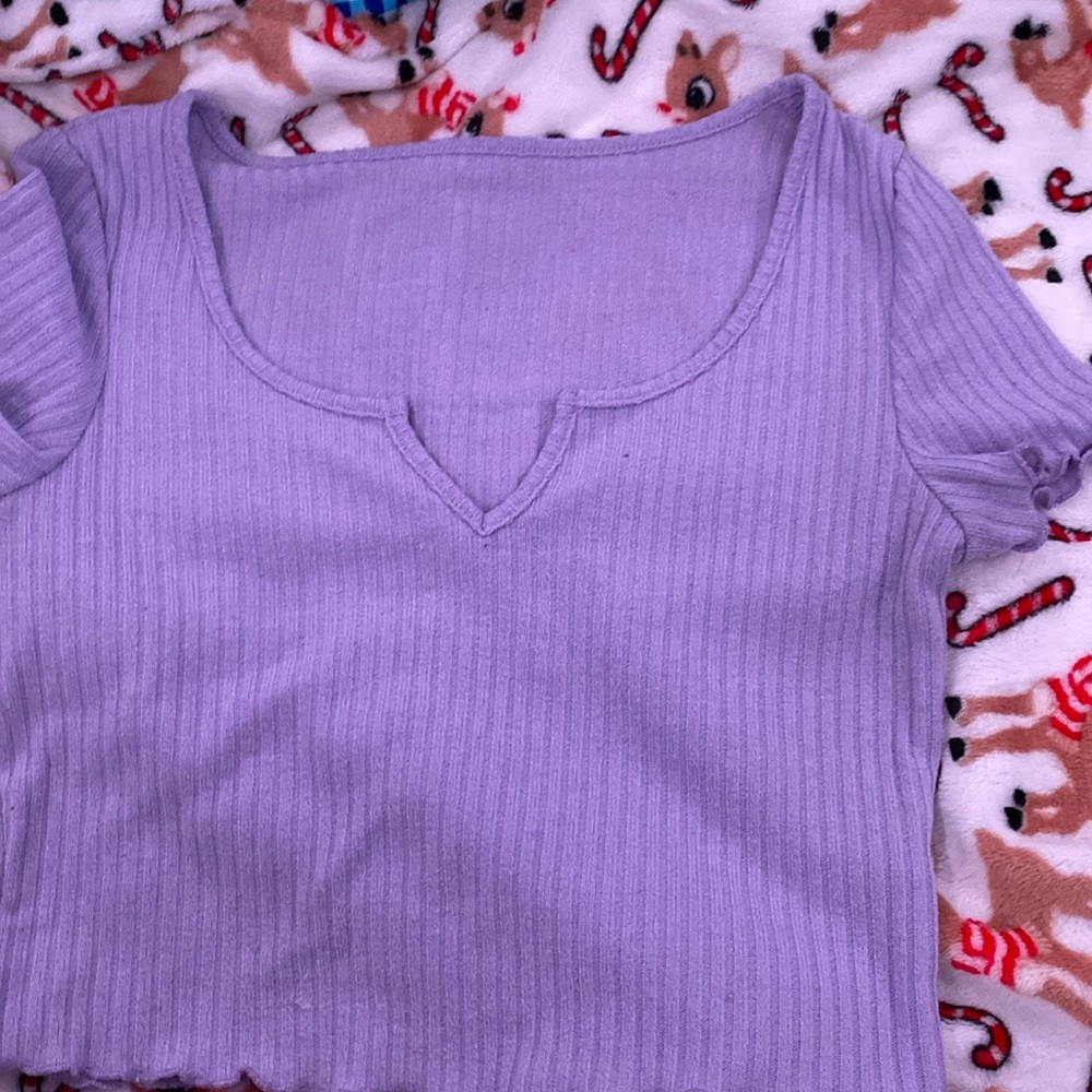 purple shirt